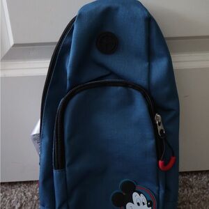 Blue Backpack with Mickey Mouse Design